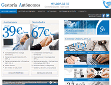 Tablet Screenshot of gestoriautonomos.com